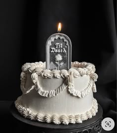 Pin by Roslyn Bradford on Sausha’s wedding | Candle cake, Goth cakes, Beautiful cakes
