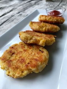 the best ever chickpea cakes on a white plate