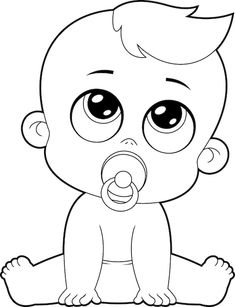 a baby boy with big eyes and a pacifier in his mouth, sitting on the ground