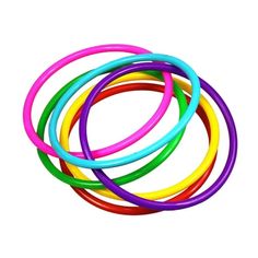 multicolored rubber bracelets stacked on top of each other