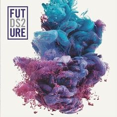 the cover art for fut ds2 sure's album, featuring blue and purple ink