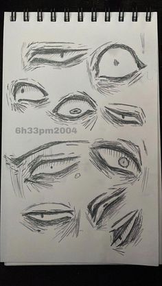 a drawing of different types of eyes