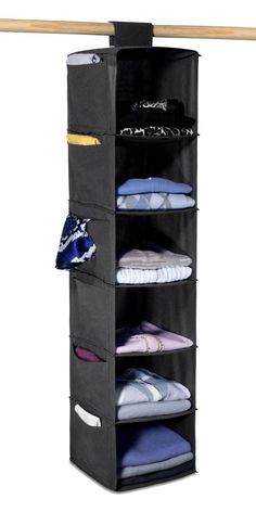 an over the door hanging closet organizer