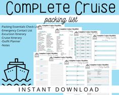 the complete cruise packing list with instructions