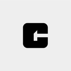 a black and white logo with the letter c