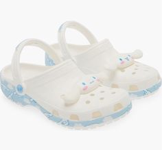 CROCS X Cinnamoroll Classic Clog - Size 9 (Women) Cinnamoroll Nike, Cinnamoroll Accessories, Cute Cinnamoroll Clothes, Kawaii Converse Cinnamoroll, Cinnamarol Shoes, Light Blue Platform Crocs, Size 10 Women, Size 8 Women, Cute Sneakers