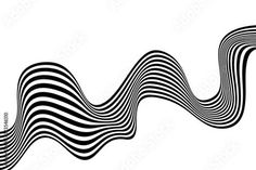 an abstract black and white wave design