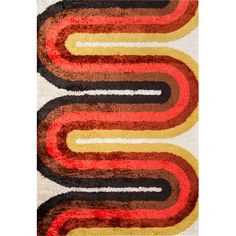 Red Shag Rug, Momeni Rugs, Retro Wave, Deco Studio, Retro Rugs, New Retro Wave, Rug Designs, Retro Waves, Motif Vintage