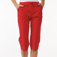 Cato Red Utility Capri Pants With Front And Back Pockets. Easy Pull On Style With Elastic Waist And Functional Drawstring. Plus Size 26/28w. Material Is 98% Cotton, 2% Spandex. Inseam Is 18". Waist Is 45" And Stretches To 60". Hip Is 60" Relaxed And Stretches To 66". New With Tags. Smoke Free, Pet Free Home. Casual Red Short Pants, Red Casual Shorts, Casual Red Short Leg Bottoms, Stretch Red Shorts With Pockets, Red Stretch Shorts With Pockets, Casual Red Summer Capris, Red Short Cotton Pants, Red Bottoms With Elastic Waistband And Short Leg, Red Spring Shorts