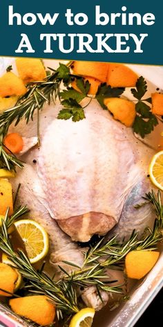 how to brine a turkey in the slow cooker with lemons and rosemary