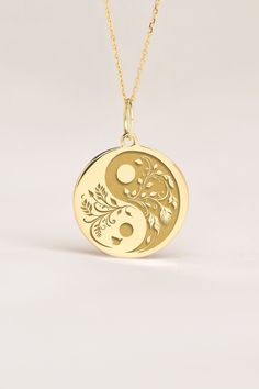 If you wish we can personalize your 14k Solid Gold Yin Yang Necklace. A Dainty and unique gift for Birthdays, Graduations, Weddings and Anniversaries. ● MATERIAL 14k SOLID GOLD ● Chain Length or Without Chain - Without Chain - 40 cm / 16 inches - 45 cm / 18 inches - 50 cm / 20 inches ● PENDANT SIZE [The jump ring (bail) is not included in the measurements] - 13 mm / 0.51 Inches diameter - 14 mm / 0.55 Inches diameter - 15.3mm / 0.6 Inches diameter - 16.5mm / 0.65 Inches diameter - 19 mm / 0.75 I Gem Necklaces, Yin Yang Charm, Yin Yang Necklace, Cute Piercings, Solid Gold Chains, Gem Necklace, Ying Yang, Necklace Dainty, Tai Chi