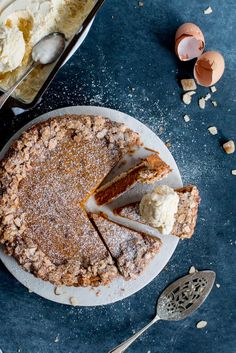 a pie with two slices taken out of it