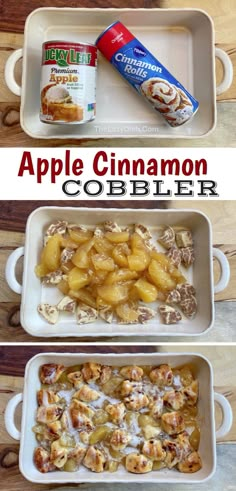 apple cinnamon cobbler recipe is an easy and delicious dessert that's ready in under 30 minutes