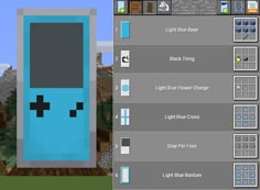 an image of a blue door in minecraft