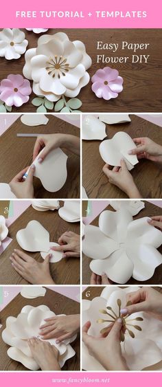 how to make paper flowers that look like they have been cut out and put together