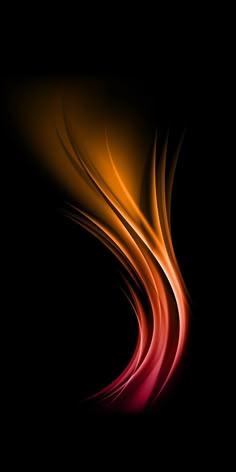 an orange and red swirl on a black background with space for your text or image