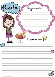 LINDAS CARATULAS: CARATULAS RECETAS Recipe Binder Printables Free, Recipe Binder Printables, Binder Printables Free, Minion Hats, Family Recipe Book, Spanish Basics, Retro Printables, Recipe Drawing, Binder Printables