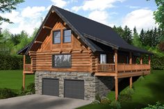 2 Beds, 2 Baths, 2 Stories, 2 Car Garage, 1805 Sq Ft, Cabin House Plan. Cottage Floor Plan, Log Home Living, Log Home Plans, Cabin Floor Plans, Cabin House, Cabin House Plans, Traditional House Plan, Cottage Plan, Log Cabin Homes