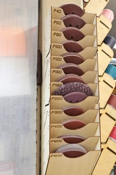 several different types of sanding discs on display