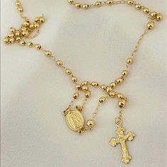 New Won’t Tarnish Hypoallergenic, Nickel Free #Goldrosary #Crossnecklace Virgin Guadalupe, Mini Rosaries, Gold Rosary, Rosary Necklace, Rosary, Womens Jewelry Necklace, Size 20, Cross Necklace, Gold Filled