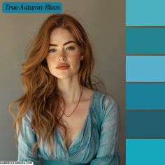 Let’s find your best blues! Using all 12 seasonal color palettes, this guide will help you understand the blues in your palettes and how to use them. Seasonal color doesn’t need to be complicated, find your best colors with these visuals. Including all 12 season: dark autumn, true autumn, soft autumn, soft summer, true summer, light summer, light spring, true spring, bright spring, bright winter, true winter and dark winter (sci/art) True Autumn Color Palette, Wardrobe Palette, Theory Fashion, Autumn Color Palette Fashion, Deep Autumn Color Palette, Autumn Skin, Autumn Color Palette