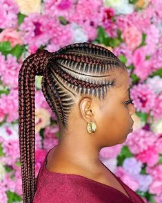 Shuku Hairstyle, Latest Braid Styles, Baby Hairstyle, Corn Rolls, Braids Ponytail, Black Hair Updo Hairstyles, Hair Twists, Lemonade Braids