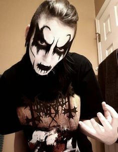 Heavy Metal Makeup Men, Gothic Face Paint, Metalhead Makeup, Mask Face Paint, Demon Makeup