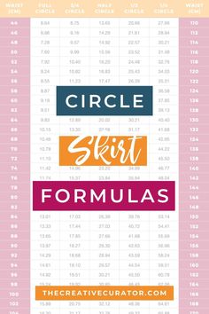 the printable schedule for circle and start formulas, with numbers in different colors