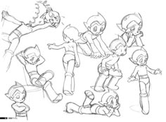 some cartoon character sketches that i did not have to do with the characters in this drawing