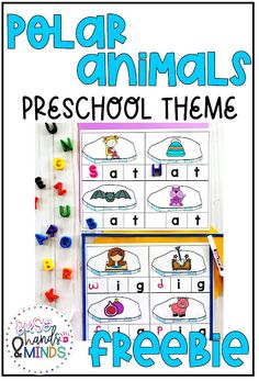 two posters with words and pictures on them that read,'pel - r animals preschool