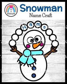 a snowman is shown with the name craft on it