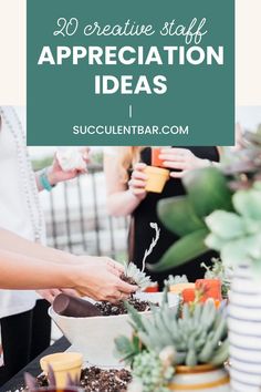 succulents are being used to create an appreciation idea