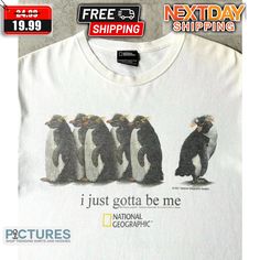 Penguin I Just Gotta Be Me National Geographic Shirt Silly Shirt, Penguin T Shirt, Vintage Pop, Estilo Hippie, Ex Machina, Dream Clothes, National Geographic, Infant Tees, Shirt Outfit