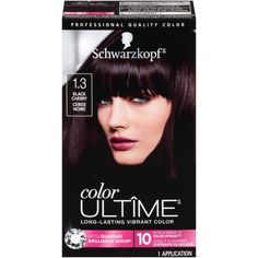 If you want to make a bold statement, go all out with Schwarzkopf Color Ultime. Infused with Diamond Brilliance Serum, this formula offers show-stopping shine and up to 10 weeks of color intensity. The breakthrough formula of Color Ultime hair colorations provide vivid color intensity and premium performance for noticeably brilliant color results. Color Ultime hair dye defies fading for lasting vibrancy up to 10 weeks. Experience premium performance for noticeably brilliant color results. Schwar Black Cherry Hair Dye, Black Cherry Hair Color, Box Hair Dye, Black Cherry Hair, Cherry Hair Colors, Schwarzkopf Color, Best Hair Dye, Plum Hair, Black Hair Dye