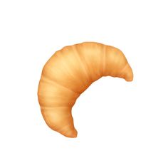 an orange croissant on a white background