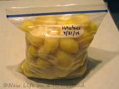 a bag of potatoes sitting on top of a counter