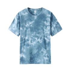 Rundhals T-Shirt mit zweifarbigem Batik Muster in Blau und Weiss. Vorne und hinten gleich. Jedes Shirt ist einzigartig dank des speziellen Färbeprozesses. Stylisch geschnitten passt das ausgefallene Shirt sowohl für Männer als auch bei Frauen. Hochwertig verarbeitet aus 100% Baumwolle. Creative Outfits, Blue Tye Dye, Oc Outfits, Tie Dye Blue, Batik Shirt, Crop Top Outfits