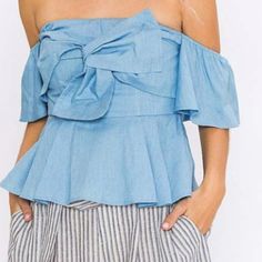 This Is A Gorgeous Top Which I Purchased For My Daughter's Commencement. Never Worn. It Fits So Beautifully With Off The Shoulder Charm. I Truly Love This Top, But I Will Let It Go To Another Posher. Any Questions, Please Ask. Reasonable Offers Considered. Chic Blue Summer Top, Light Blue Cropped Tops For Summer, Light Blue Off-shoulder Summer Top, Light Blue Off-shoulder Top For Summer, Light Blue Cropped Summer Blouse, Light Blue Cropped Blouse For Summer, Blue Crop Top Blouse For Summer, Chic Blue Cotton Crop Top, Light Blue Fitted Summer Tops