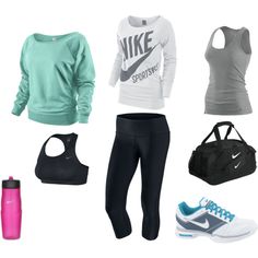 . Sports Wear Outfits, Working Out Outfits, Work Out Clothes, Cute Workout Outfits, Workout Style, Fitness Gear, Gym Style