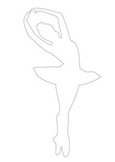 the outline of a ballerina's leg