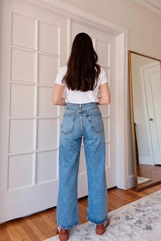 Agolde Ren Wide Leg Jeans Feminine Women, Special Clothes, Vintage Silk Scarf, Chic Sweaters, Favorite Jeans, Wide Leg Jeans, Summer Style, Leg Jeans, Casual Style