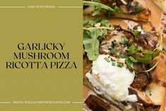 Garlicky Mushroom Ricotta Pizza Mushroom Ricotta, Gourmet Pizza Recipes, Pear Pizza, Momma Mia, Ricotta Pizza, Pizza Oven Recipes, Work Recipes, Pizza Photo, Pizza Games