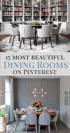 the most beautiful dining rooms on pinterest are featured in this post - it - up