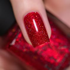 Beautiful Fingers, Glitter Coffin Nails, Pet Poems, Ilnp Nail Polish, Red Holographic, Love Presents, Beautiful Nail Polish, Ant Killer, Peach Nails