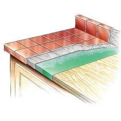 an image of a section of the floor that is under construction with different layers and features