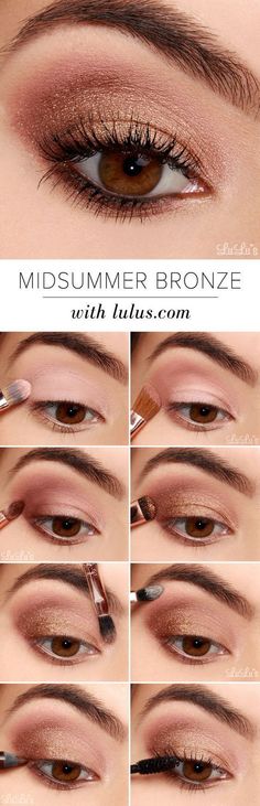 Step By Step Eyeshadow Tutorials Smokey Eyeshadow Tutorial, Bronze Eyeshadow, Smokey Eyeshadow, Best Eyeshadow