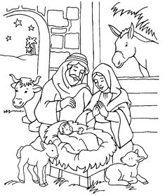 the birth of jesus coloring page