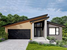 051H-0438: Modern Mountain House Plan; 2788 sf, 3 Bedrooms, 3 Baths, Finished Walkout Basement Lower Level Family Room, Pool House Shed, Airy Interior, Elevation Ideas, Exterior Elevation, Duplex Plans, Two Story House Plans, House Shed, Suite Bathroom