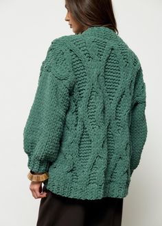 Discover our cozy green cardigan, the perfect addition to your homewear collection. This hand knit sweater features a stylish cable knit design and is made from warm and soft yarn for ultimate comfort. Ideal as a thoughtful gift, this warm sweater is perfect for your girlfriend or anyone who loves to stay cozy. Treat yourself or surprise a loved one with this versatile acrylic cardigan! You can choose any color from our pallet ( look at last photo), size (S,M,L) or length and write it in comments to your order or message us. All other colors and sizes are made to order in 10-14 working days Please note that depending on the screen settings, the color may vary DETAILS: * This cardigan made of 100% hypoallergenic plush * In stock size M * On the model in the photo size M (model's height is 1 Hand Knit Sweater, Cardigan Green, Warm Sweater, Chunky Knit Cardigan, Green Cardigan, Gifts For Girlfriend, Hand Knitted Sweaters, Cable Knit Cardigan, Warm Sweaters