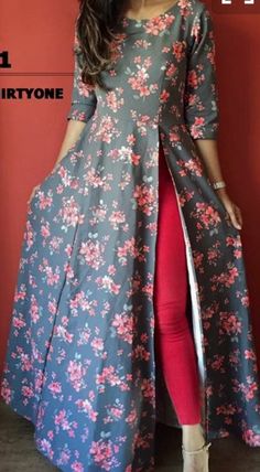 Must have for that oomph in your wardrobe Stylish Frocks, Kurti Patterns, Long Dress Design, Indian Gowns Dresses